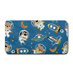 Seamless Pattern Funny Astronaut Outer Space Transportation Medium Bar Mats by Vaneshart