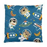 Seamless Pattern Funny Astronaut Outer Space Transportation Standard Cushion Case (One Side) Front