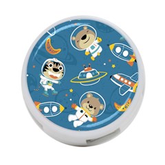 Seamless Pattern Funny Astronaut Outer Space Transportation 4-port Usb Hub (two Sides) by Vaneshart