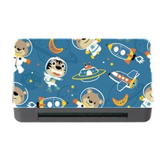 Seamless Pattern Funny Astronaut Outer Space Transportation Memory Card Reader With Cf by Vaneshart