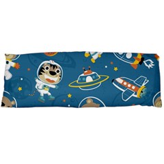 Seamless Pattern Funny Astronaut Outer Space Transportation Body Pillow Case (dakimakura) by Vaneshart