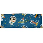 Seamless Pattern Funny Astronaut Outer Space Transportation Body Pillow Case (Dakimakura) Body Pillow Case