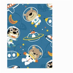 Seamless Pattern Funny Astronaut Outer Space Transportation Large Garden Flag (two Sides) by Vaneshart