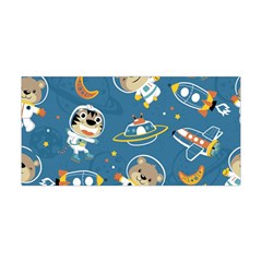 Seamless Pattern Funny Astronaut Outer Space Transportation Yoga Headband by Vaneshart