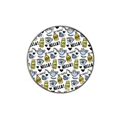 Everyday Things Pattern Hat Clip Ball Marker by Vaneshart