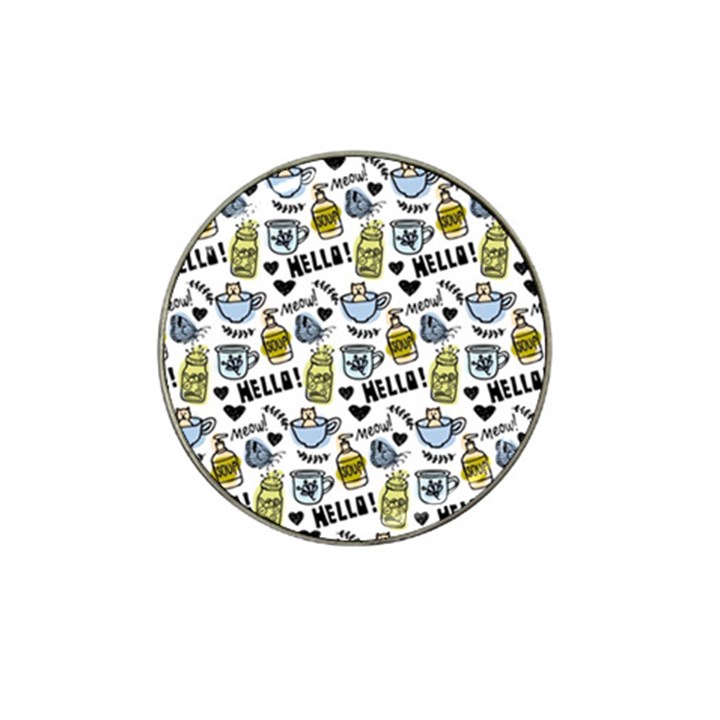 Everyday Things Pattern Hat Clip Ball Marker