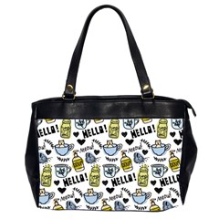 Everyday Things Pattern Oversize Office Handbag (2 Sides) by Vaneshart