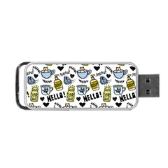 Everyday Things Pattern Portable Usb Flash (two Sides) by Vaneshart