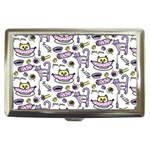 Hand Drawn Cute Cat Pattern Cigarette Money Case Front