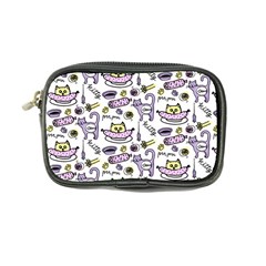 Hand Drawn Cute Cat Pattern Coin Purse by Vaneshart