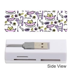 Hand Drawn Cute Cat Pattern Memory Card Reader (stick) by Vaneshart