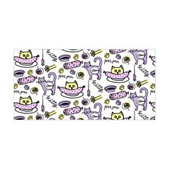 Hand Drawn Cute Cat Pattern Yoga Headband by Vaneshart