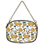 Hand Drawn Kitten Pattern With Elements Chain Purse (One Side) Front