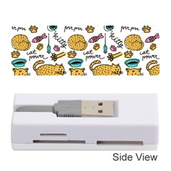 Hand Drawn Kitten Pattern With Elements Memory Card Reader (stick) by Vaneshart