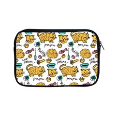 Hand Drawn Kitten Pattern With Elements Apple Ipad Mini Zipper Cases by Vaneshart