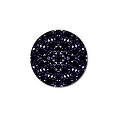 Dark Blue Ornament Pattern Design Golf Ball Marker by dflcprintsclothing