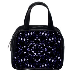 Dark Blue Ornament Pattern Design Classic Handbag (one Side)