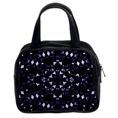 Dark Blue Ornament Pattern Design Classic Handbag (two Sides) by dflcprintsclothing