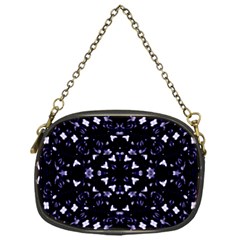 Dark Blue Ornament Pattern Design Chain Purse (one Side) by dflcprintsclothing