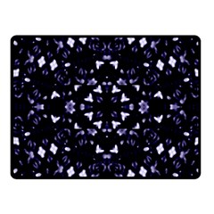 Dark Blue Ornament Pattern Design Fleece Blanket (small) by dflcprintsclothing