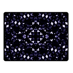 Dark Blue Ornament Pattern Design Double Sided Fleece Blanket (small) 