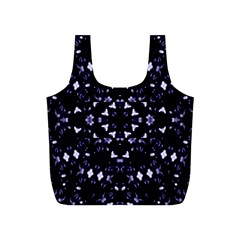 Dark Blue Ornament Pattern Design Full Print Recycle Bag (s)