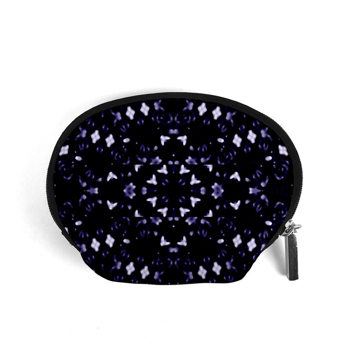 Dark Blue Ornament Pattern Design Accessory Pouch (Small)