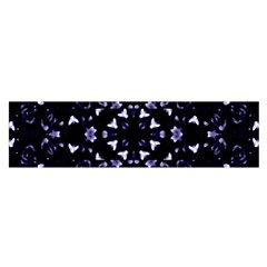 Dark Blue Ornament Pattern Design Satin Scarf (oblong)