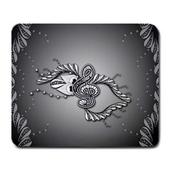 Decorative Clef, Zentangle Design Large Mousepads