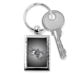 Decorative Clef, Zentangle Design Key Chain (rectangle) by FantasyWorld7