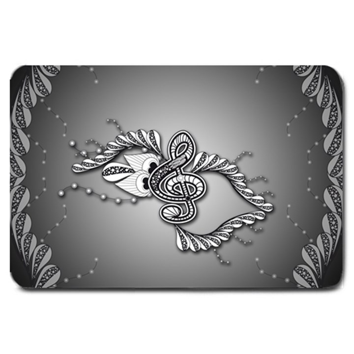 Decorative Clef, Zentangle Design Large Doormat 