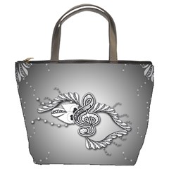 Decorative Clef, Zentangle Design Bucket Bag by FantasyWorld7