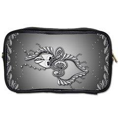 Decorative Clef, Zentangle Design Toiletries Bag (one Side) by FantasyWorld7