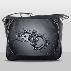 Decorative Clef, Zentangle Design Messenger Bag by FantasyWorld7