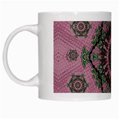 Sakura Wreath And Cherry Blossoms In Harmony White Mugs by pepitasart