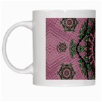 Sakura Wreath And Cherry Blossoms In Harmony White Mugs Left