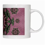 Sakura Wreath And Cherry Blossoms In Harmony White Mugs Right