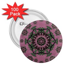 Sakura Wreath And Cherry Blossoms In Harmony 2 25  Buttons (100 Pack) 