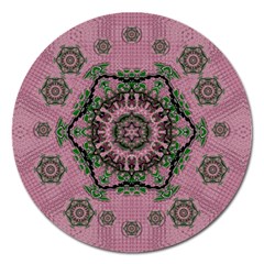 Sakura Wreath And Cherry Blossoms In Harmony Magnet 5  (round) by pepitasart