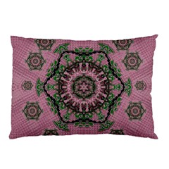 Sakura Wreath And Cherry Blossoms In Harmony Pillow Case by pepitasart