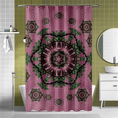 Sakura Wreath And Cherry Blossoms In Harmony Shower Curtain 48  X 72  (small)  by pepitasart