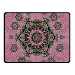 Sakura Wreath And Cherry Blossoms In Harmony Double Sided Fleece Blanket (small)  by pepitasart