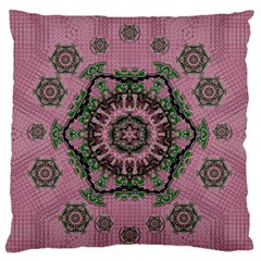 Sakura Wreath And Cherry Blossoms In Harmony Standard Flano Cushion Case (one Side) by pepitasart