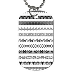 Borders Ikat Ethnic Frame Tribal Dog Tag (one Side) by Wegoenart