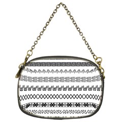 Borders Ikat Ethnic Frame Tribal Chain Purse (one Side)