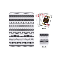 Borders Ikat Ethnic Frame Tribal Playing Cards Single Design (mini) by Wegoenart