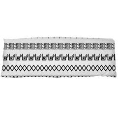 Borders Ikat Ethnic Frame Tribal Body Pillow Case (dakimakura) by Wegoenart