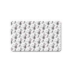 Musical Notes Pattern Magnet (name Card) by Wegoenart