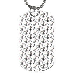 Musical Notes Pattern Dog Tag (one Side) by Wegoenart