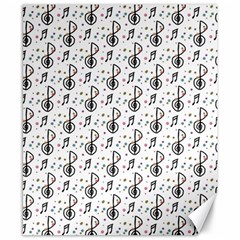 Musical Notes Pattern Canvas 8  X 10  by Wegoenart